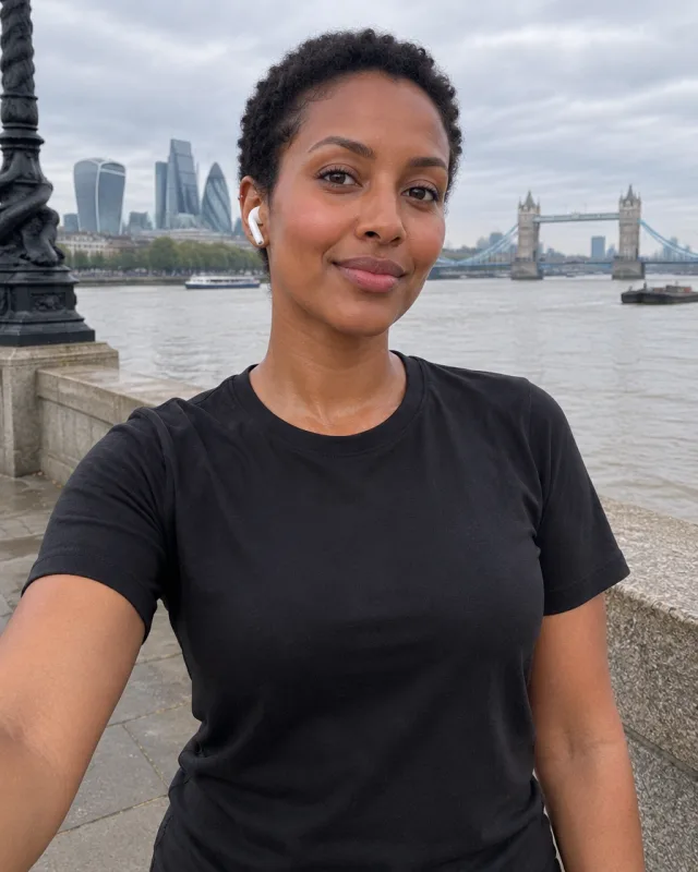 Aisha in the black Wattashirt
