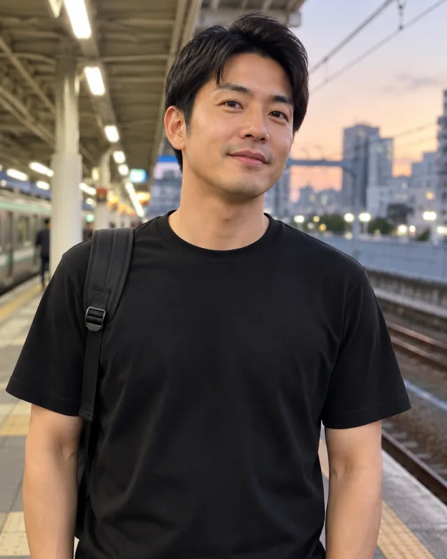 Kenji in the black Wattashirt